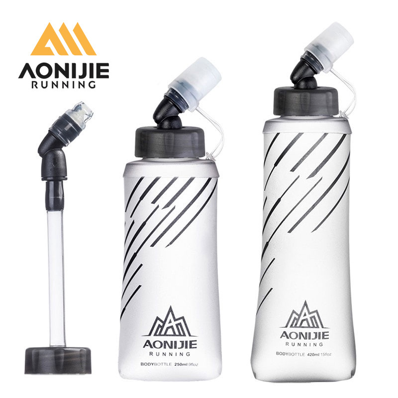 Aonijie SD30 ขวดน้ําแบบนิ่ม พร้อมหลอด ไร้ BPA พับได้ 250 มล. 500 มล. สําหรับวิ่ง รอ