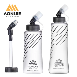 Aonijie ขวดน้ํา TPU แบบนิ่ม พร้อมหลอดดูด พับได้ สําหรับเดินป่า 250 มล. 420 มล. 500 มล. SD21