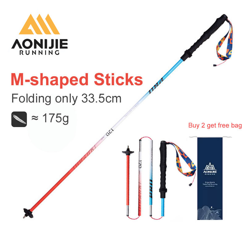 Aonijie E4207 เสาเดินป่า อะลูมิเนียมอัลลอย 4 ส่วน 110 ซม. 120 ซม. สําหรับไม้วิ่งเทรล 7075