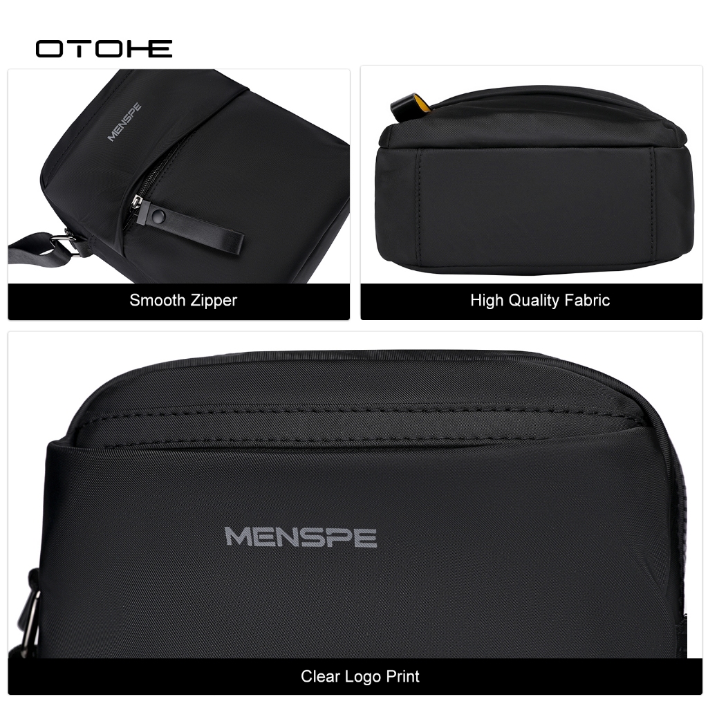 OTOHE กระเป๋าสะพายชาย Casual Cross Body กระเป๋ากระเป๋ากันน้ํา PU LeatherSport Street กระเป๋าสําหรับเดินทางกลางแจ้ง