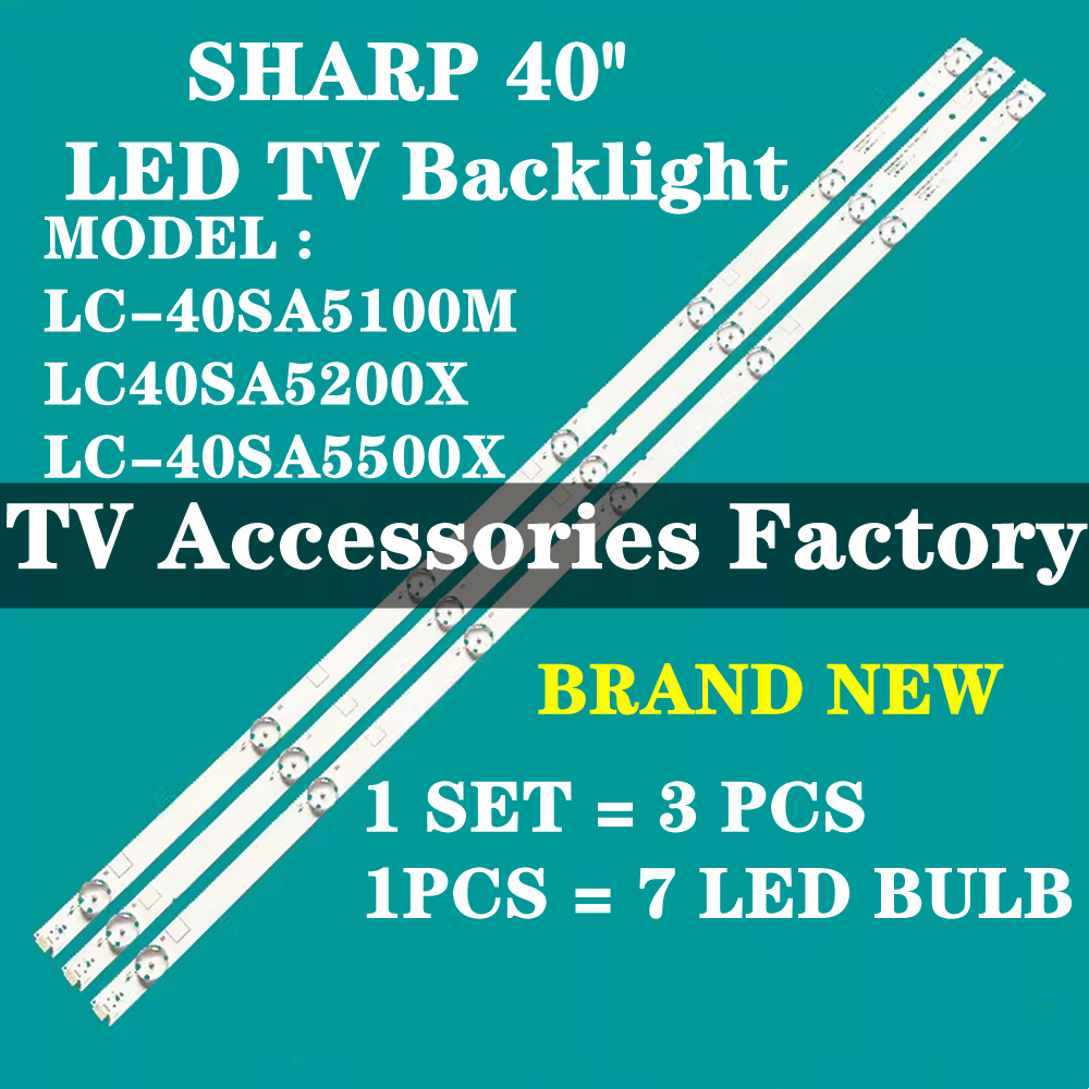 ใหม่ 3PCS LC-40SA5100M LC-40SA5200X LC-40SA5500X SHARP 40" LED TV BACLKLIGHT LC-40SA5100 LC40SA5200 