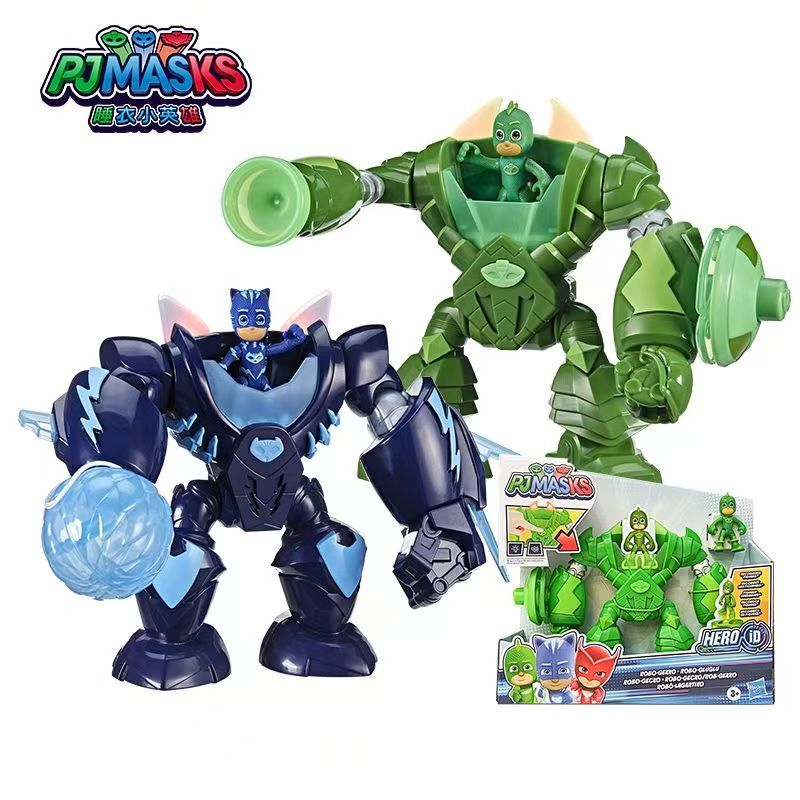 Pj Masks Robot Cats Boys ของเล่นก่อนวัยเรียนพร้อมไฟและเสียง เหมาะสําหรับเด็กเก่าและเหนือ ชุดหุ่นยนต์