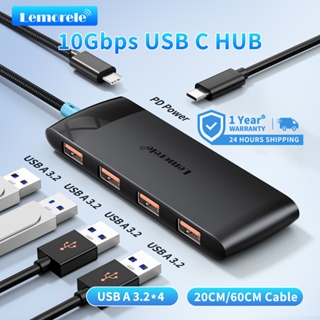 Lemorel TC108 ห้าในหนึ่งฮับ USBC Hub 4 พอร์ต USB C 3.2 เข้ากันได้กับ Windows Mac OS LPAD OS