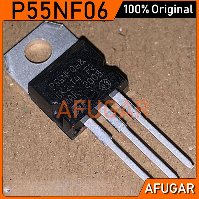 10 ชิ้น STP55NF06 TO-220 P55NF06 TO220 55NF06 60V/50A N-Channel Power MOSFET ทรานซิสเตอร์ใหม่เดิม