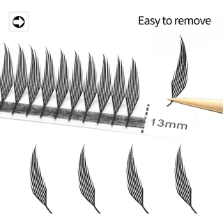 XIUSUZAKI 12 แถวการ์ตูนขนตาสไตล์ใหม่ False Lashes ปลอม Mink วัสดุ Soft Eyelash Extension
