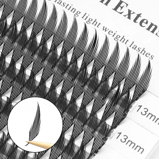 XIUSUZAKI 12 แถวการ์ตูนขนตาสไตล์ใหม่ False Lashes ปลอม Mink วัสดุ Soft Eyelash Extension