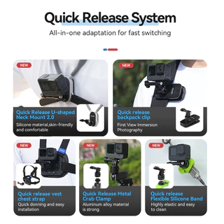 telesin gopro ขายึดคล้องคอ Neck Camera Holder Mount for GoPro Hero 13/12/11/10/9/8/7/6/5/4 และโทรศัพท์ ทุกรุ่น วัสดุABS