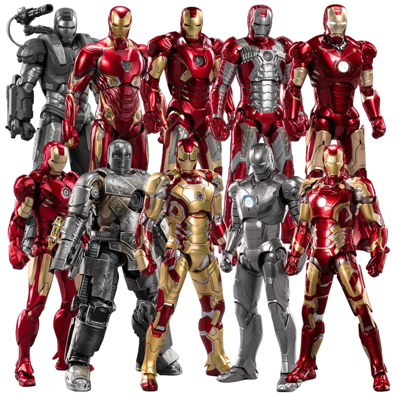 Zd ของเล่น Iron Man Marvel MK1 MK2 MK3 MK4 MK5 MK6 MK7 MK42 MK43 MK45 MK46 War Machine ภาพยนตร์ Action Figure 7 นิ้วผู้ใหญ่ของเล่นสะสม