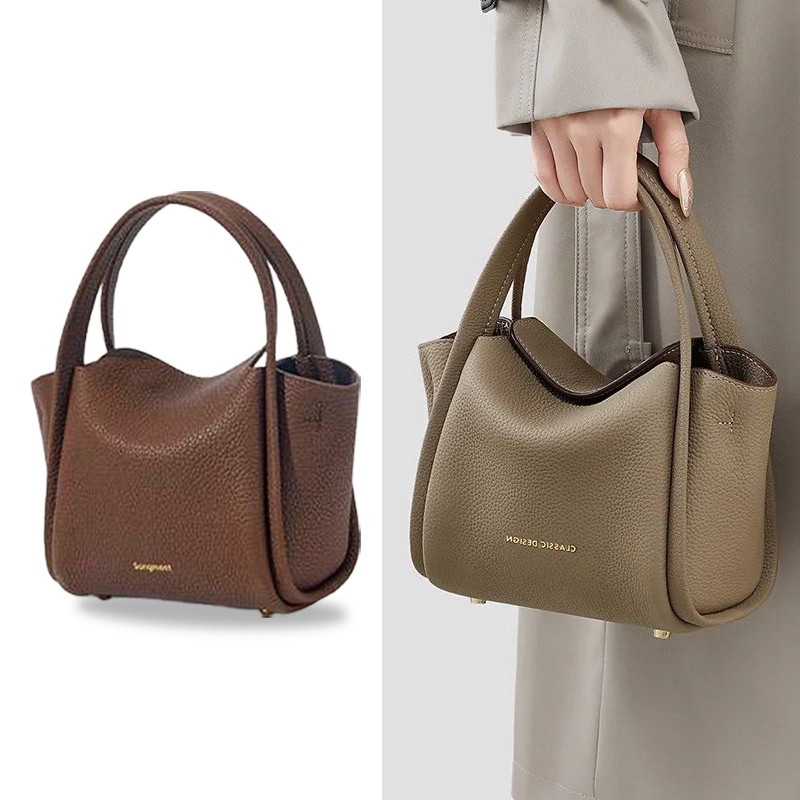 Songmont Mountain Pine Ingot Mini Basket Bag - กระเป๋าใส่โทรศัพท์แบบมือถือและสะพายข้างหนังหรูหราสําห