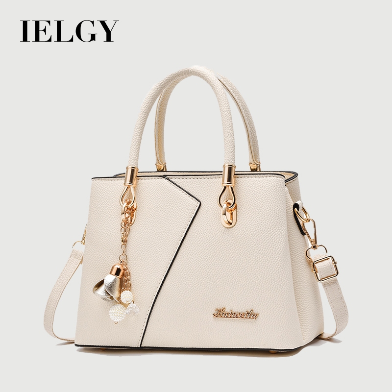 IELGY แฟชั่นสุภาพสตรีกระเป๋าถือความจุขนาดใหญ่ลายลิ้นจี่ไหล่ ผู้สื่อสาร กระเป๋า