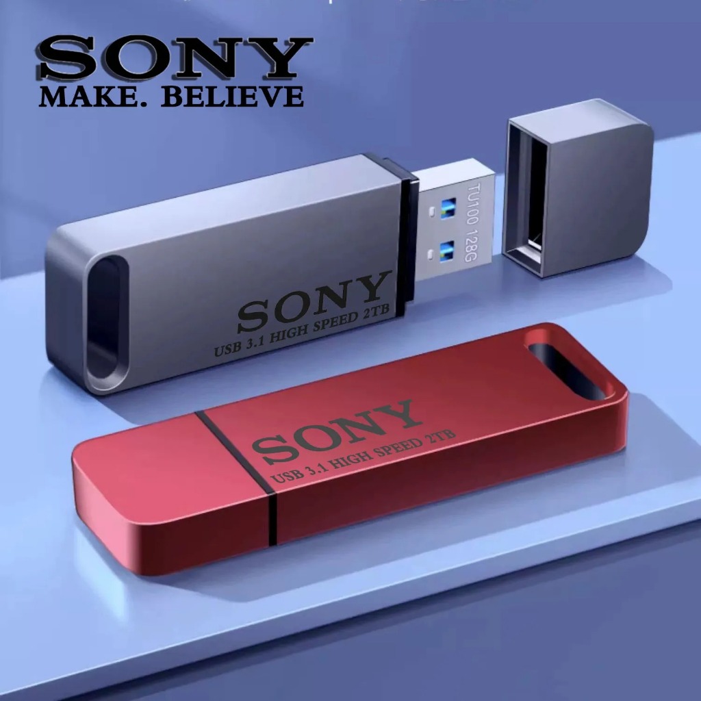 Sony ความเร็วสูง Pendrive 2TB USB แฟลชไดรฟ์ 1TB โลหะ Pendrive 512GB 256GB แบบพกพา Memoria USB Stick สําหรับโทรศัพท์ Xiaomi