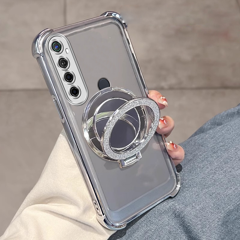 FOR เคส เคสสำหรับโทรศัพท์ Realme 5, realme c3, realme 5i, realme 6i, 5 pro เคสโทรศัพท์แบบนุ่ม ซิลิโคนกันกระแทก ดีไซน์ใหม่สวยงาม ใส พร้อมที่วาง SJSFHZJ01