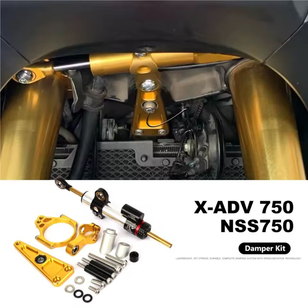ใหม่รถจักรยานยนต์ปรับพวงมาลัย Damper Stabilizer Bracket ชุดติดตั้งสําหรับ Honda X-ADV 750 XADV750 2017- NSS750 NSS 750 2021-