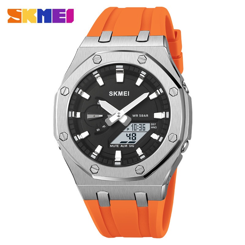 SKMEI 2243 กันน้ํา Night Glow นาฬิกาอิเล็กทรอนิกส์นักเรียนนาฬิกาอิเล็กทรอนิกส์ Multi functional กีฬานาฬิกาผู้ชาย 2100 1816 2328 2091Multi functional leisure แฟชั่น