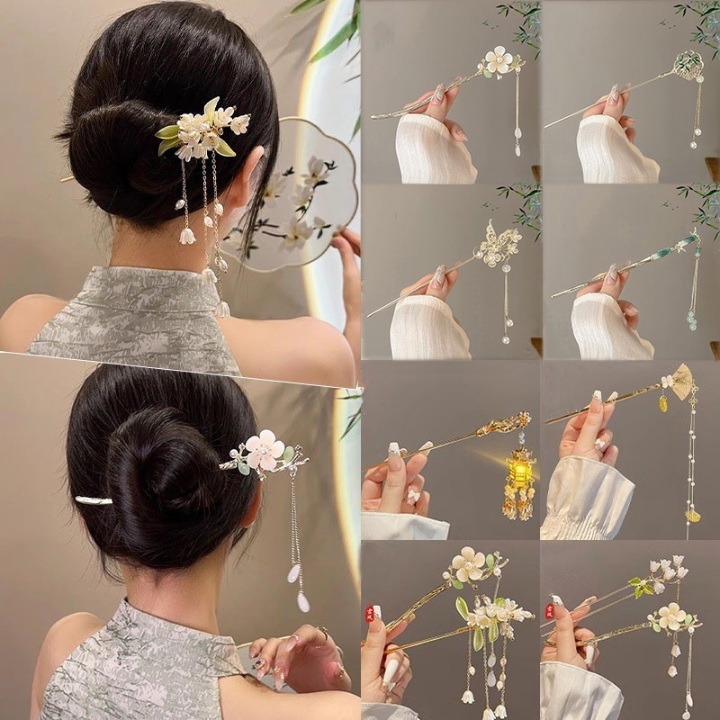 ขั้นสูงกิ๊บผู้หญิงฤดูใบไม้ร่วงอารมณ์พู่สไตล์โบราณกิ๊บเครื่องประดับแฟชั่น