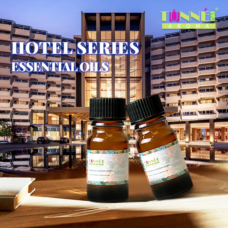 AROMA TUNNEL น้ํามันหอมระเหยจากพืชโรงแรมซีรีส์สําหรับ Waterless Diffuser เครื่องลมเย็น roma Wood & Cards (10ml)