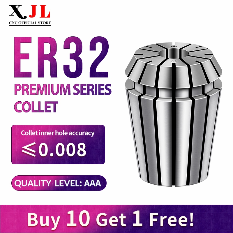 Xjl ความแม่นยําสูง ER32 Collet Chuck แกะสลักเครื่อง Chuck ER Extension Rod Chuck Shank CNC เครื่องมือผู้ถือยืดหยุ่นฤดูใบไม้ผลิ Chuck 0.008 Precision