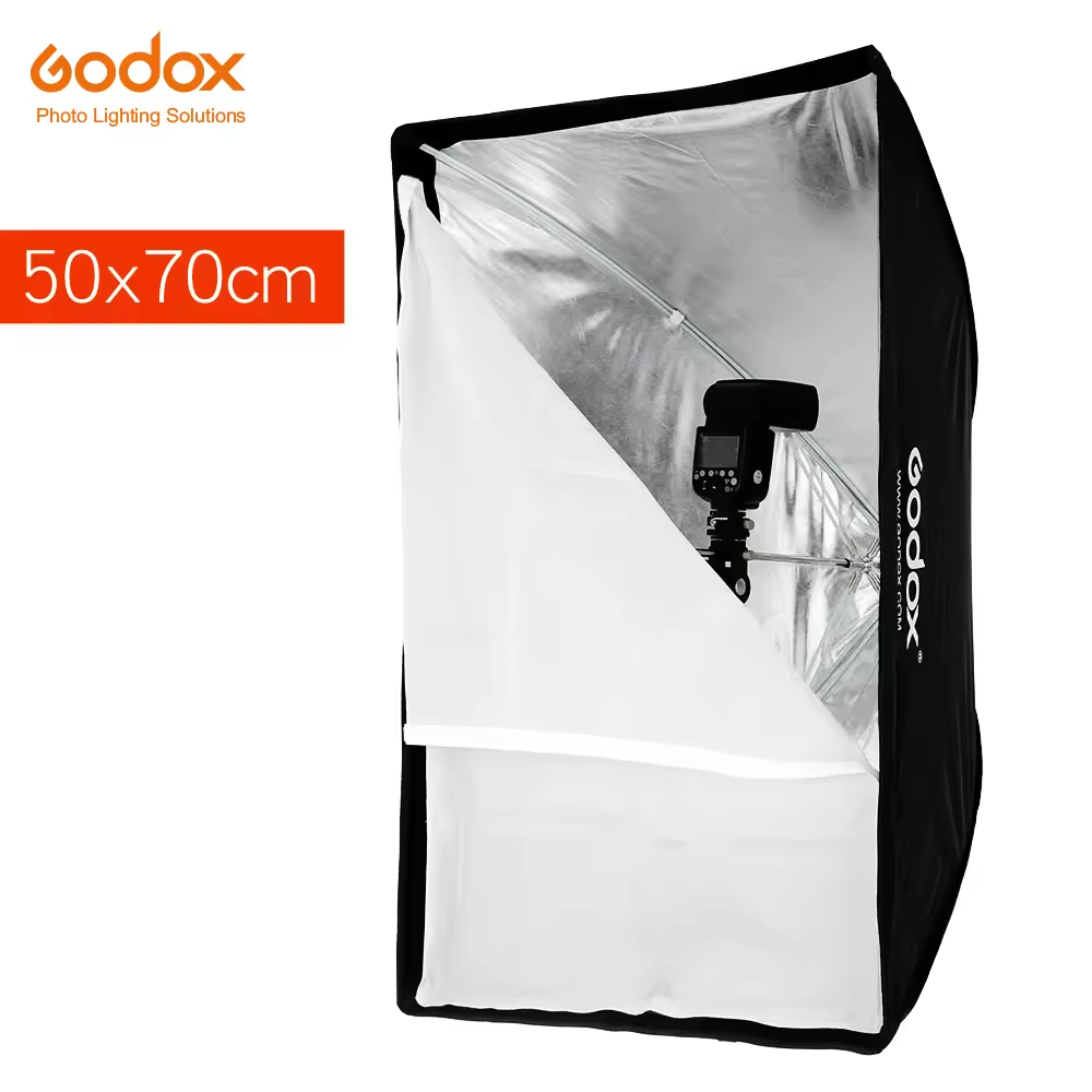 Godox 50*70 ซม. 20" * 27" ร่มสี่เหลี่ยม Softbox Brolly Reflector สําหรับ Strobe Studio แฟลช Speedlight การถ่ายภาพ