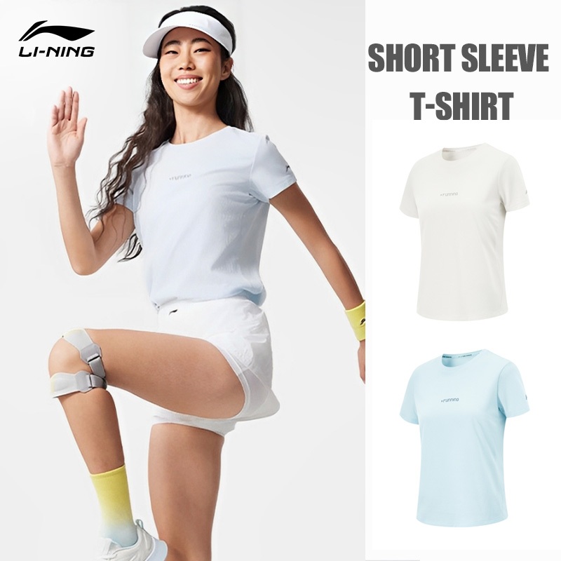 LI-NING เสื้อยืดผู้หญิงกีฬามืออาชีพ ATSV098 Legit Official Store