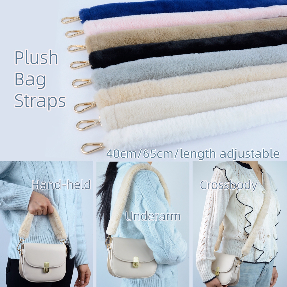 ใหม่ สายกระเป๋าตุ๊กตาสั้นยาว เปลี่ยนใต้วงแขน Furry เข็มขัดผู้หญิงไหล่ Crossbody มือถือกระเป๋าสายรัดอุปกรณ์เสริม