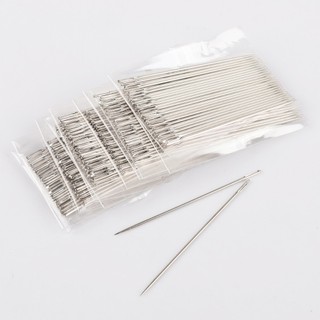 25 miếng Kim Thủ Công Dụng Cụ Thêu Mắt Lớn Kim May Tay May Kim Với Threader Nhà DIY May Dụng Cụ
