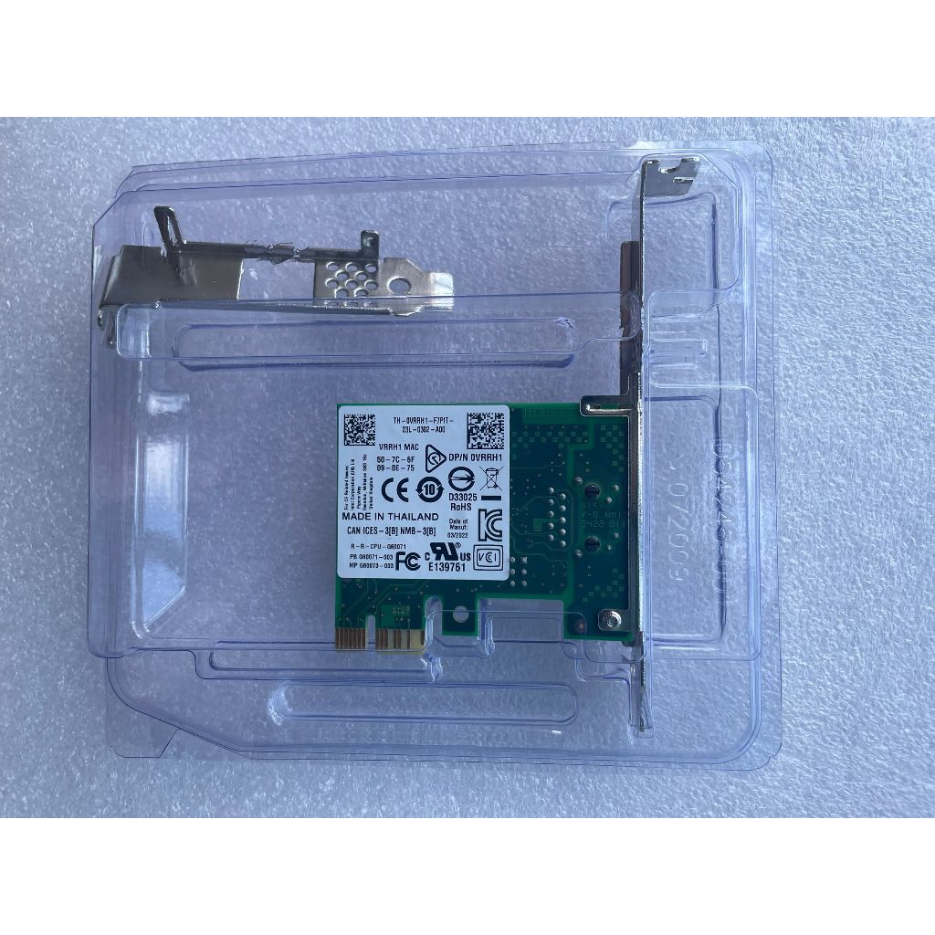 [สต๊อกพร้อม] Intel รูปแบบใหม่ i210-t1 รุ่น DELL DP/N 0VRRH1 พอร์ตเดียว 1G การ์ดเครือข่ายเซิร์ฟเวอร์ก