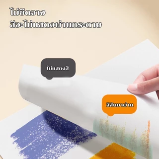 สีเทียนปลอดสารพิษ 12/24/36/48สี มือของเด็กไม่สกปรก ดินสอสีล้างทําความสะอาดได้ อุปกรณ์วาดภาพสําหรับเด็ก