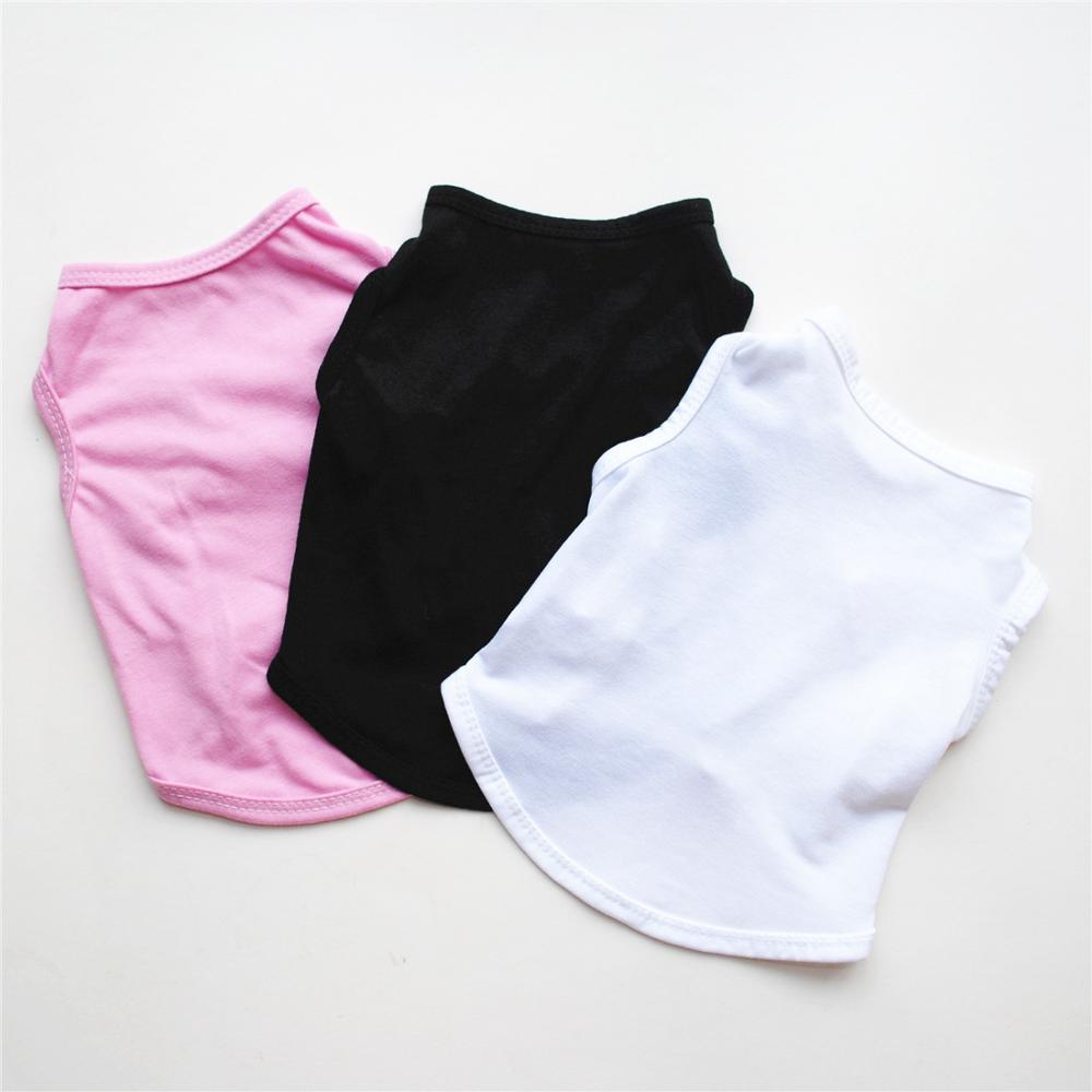 อุปกรณ์สําหรับสัตว์เลี้ยง เสื้อผ้าสุนัขฤดูร้อนสุนัข เสื้อยืด สีดําสีขาวเสื้อกั๊กสุนัขน่ารักยอร์คเชียร์เทอร์เรียสบายส่วนบางเสื้อ ชโคโร - รูปที่ 4