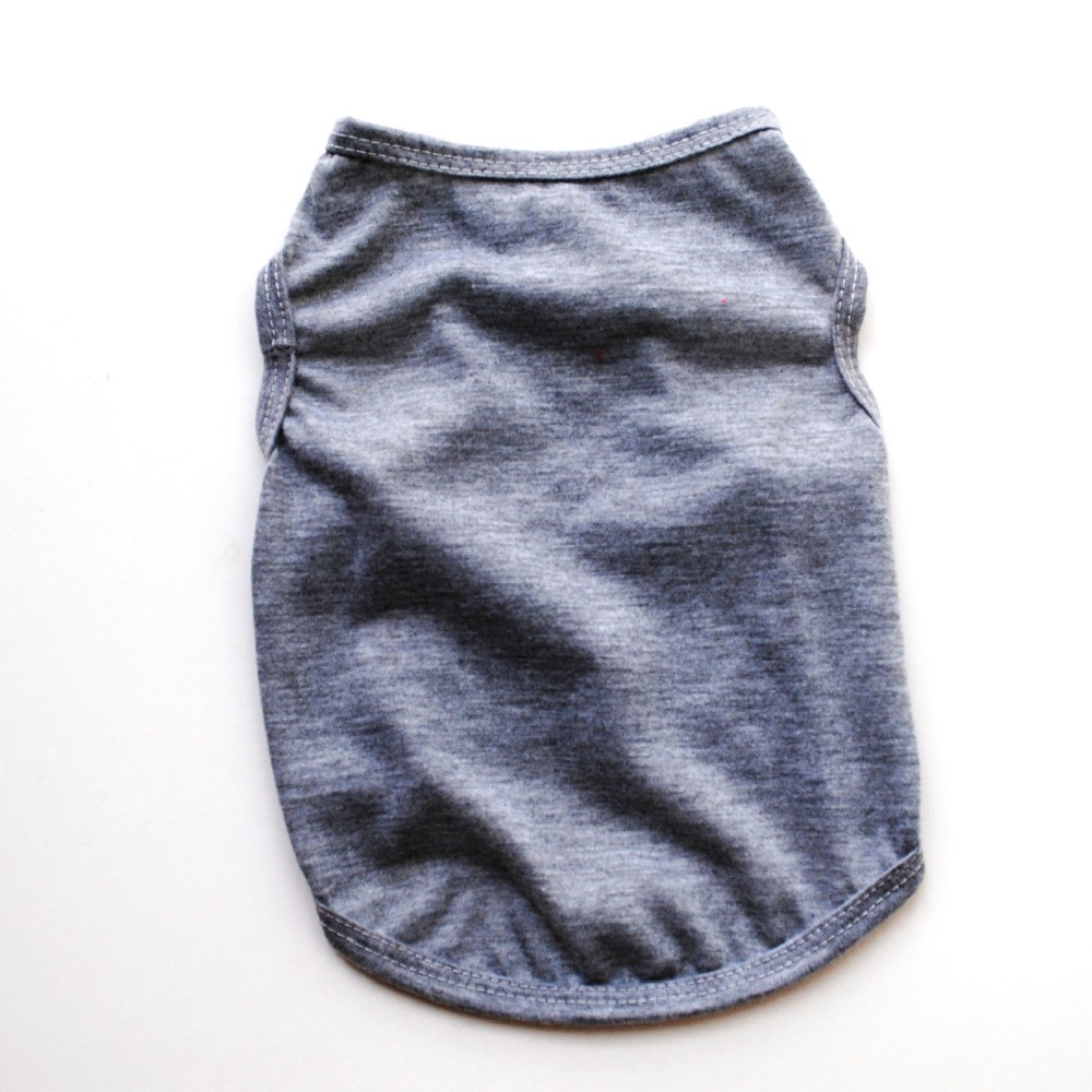 อุปกรณ์สําหรับสัตว์เลี้ยง เสื้อผ้าสุนัขฤดูร้อนสุนัข เสื้อยืด สีดําสีขาวเสื้อกั๊กสุนัขน่ารักยอร์คเชียร์เทอร์เรียสบายส่วนบางเสื้อ ชโคโร - รูปที่ 7