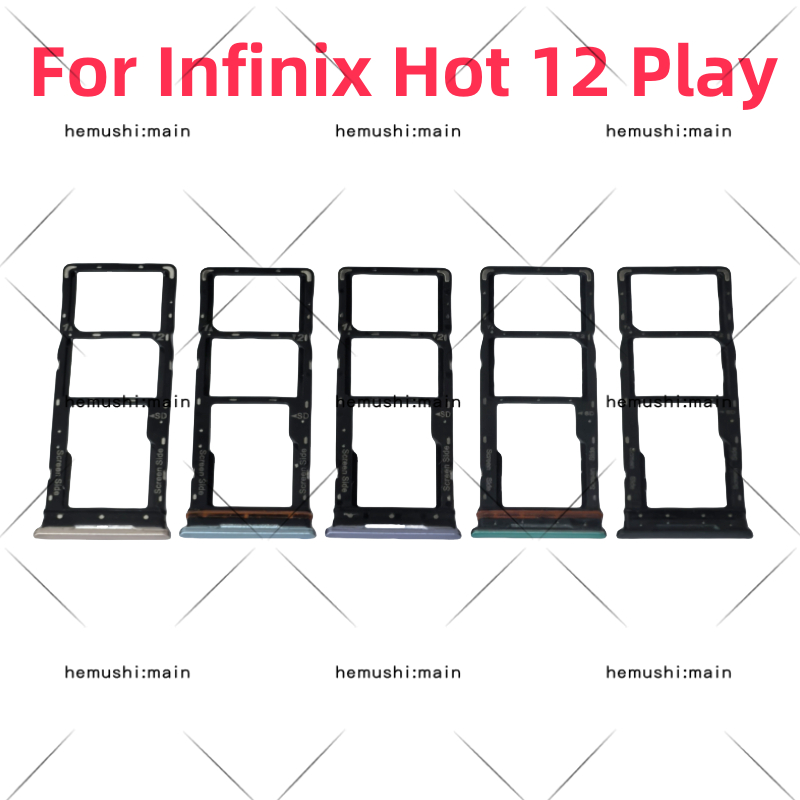 ซิมการ์ดถาดสําหรับ Infinix Hot 12 Play X6816 X6816C เคสโทรศัพท์สล็อตผู้ถือโทรศัพท์มือถือ Part