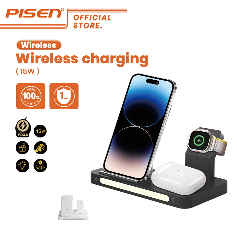 PSIEN(XY-C56) Magnetic Wireless Charger พร้อมขาตั้งเดสก์ท็อปไฟกลางคืนแท่นชาร์จแบบแม่เหล็กอเนกประสงค์