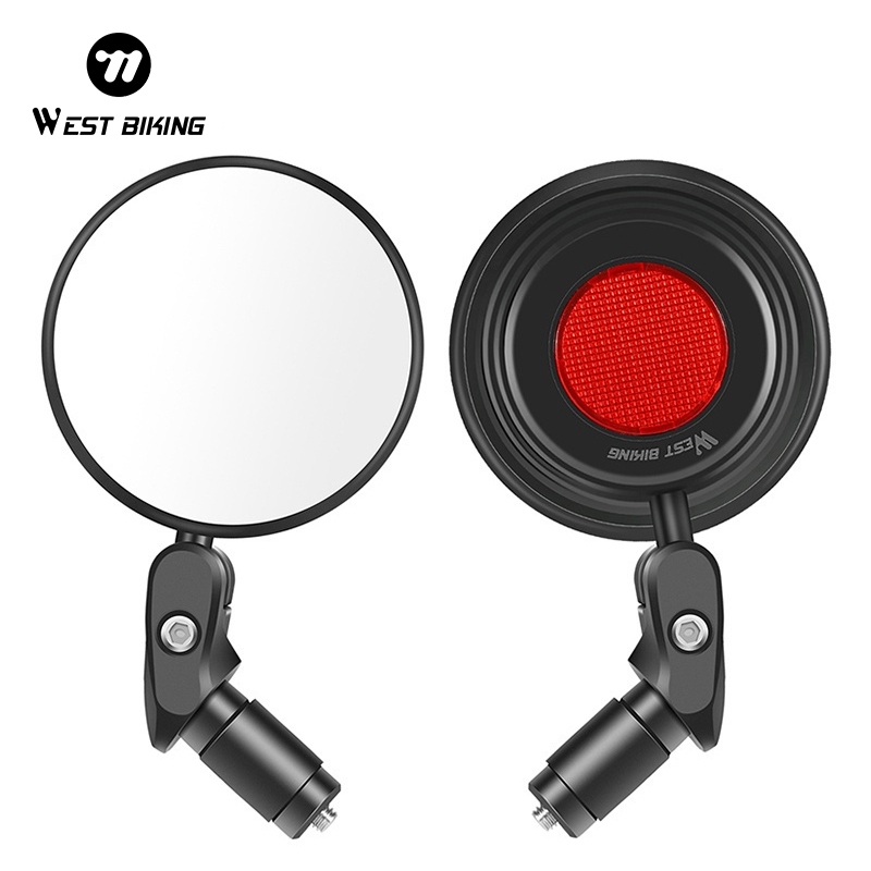 WEST BIKING กระจกมองหลังจักรยาน MTB จักรยานเสือหมอบ 360 องศาหมุน 18-22mm