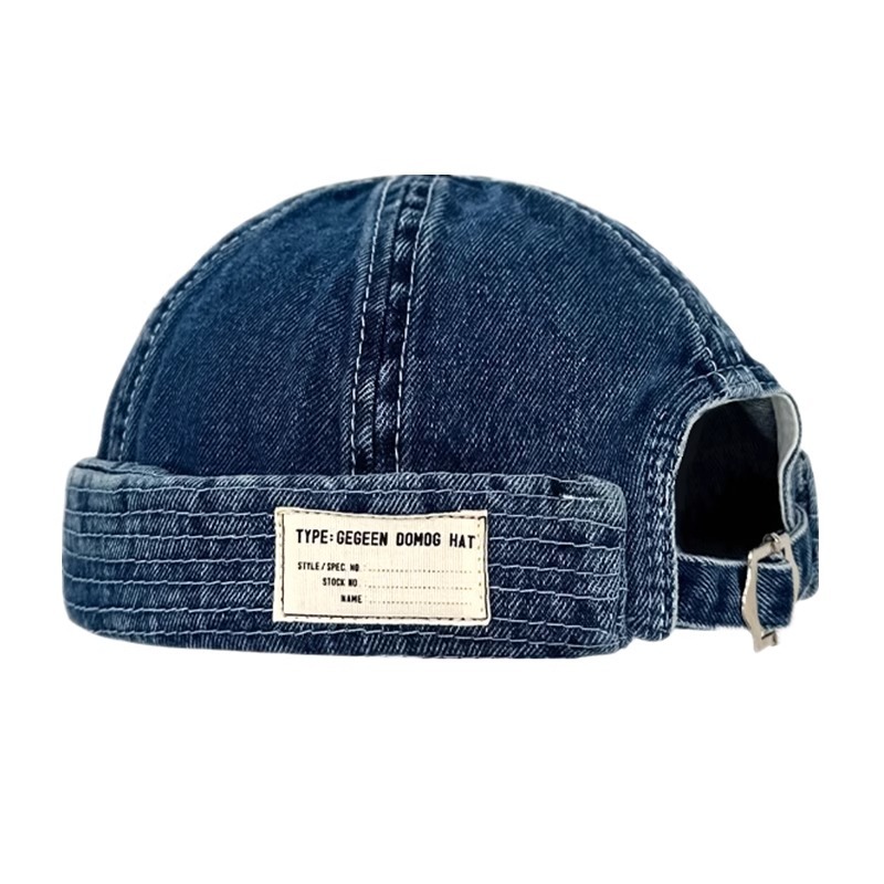 หมวกผู้ชายผู้หญิง Street Hip-Hop ล้าง Denim Landlord หมวกเกาหลีรุ่น Harajuku Letter ผ้าป้าย Yuppie หมวก Guapi หมวก - รูปที่ 3