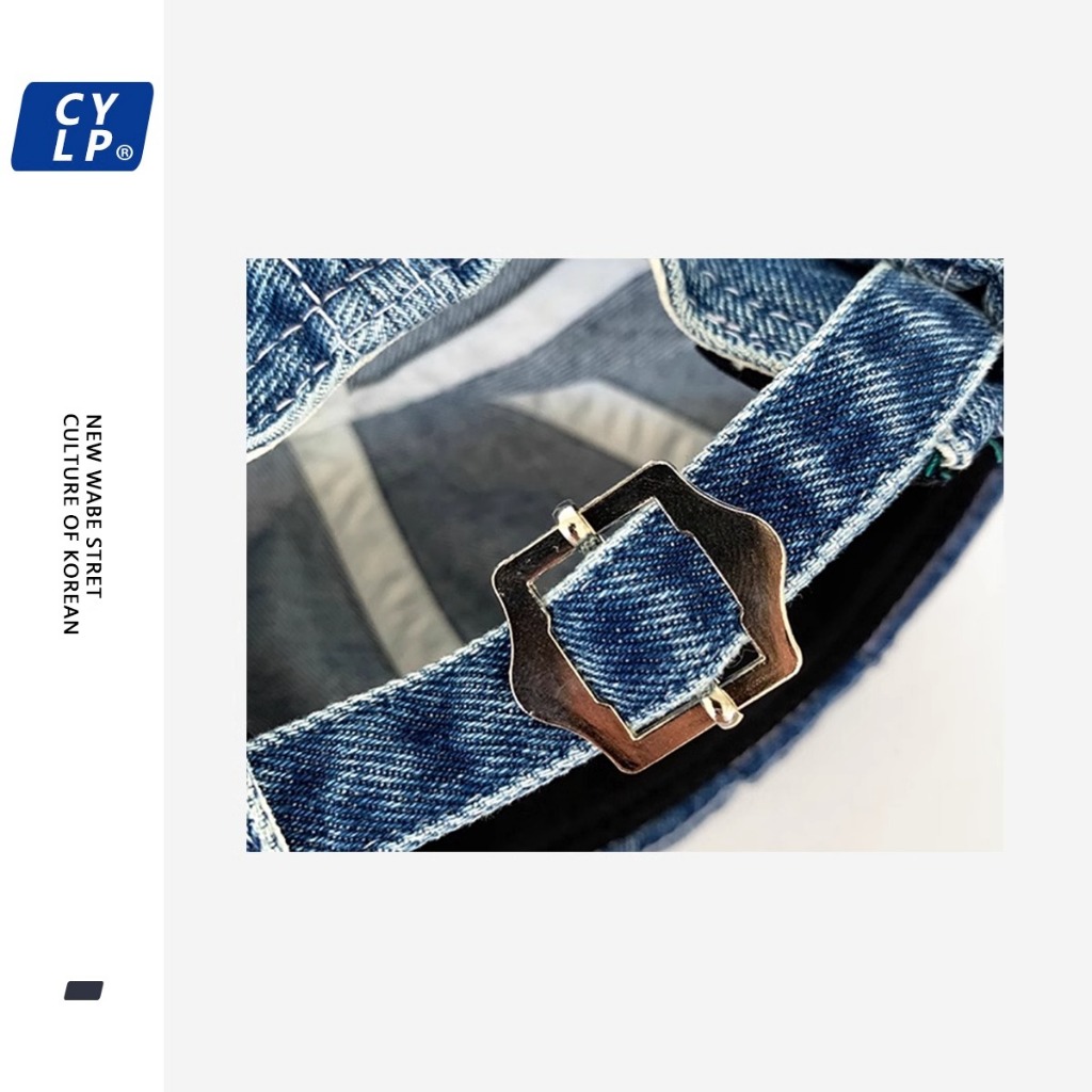 หมวกผู้ชายผู้หญิง Street Hip-Hop ล้าง Denim Landlord หมวกเกาหลีรุ่น Harajuku Letter ผ้าป้าย Yuppie หมวก Guapi หมวก - รูปที่ 5