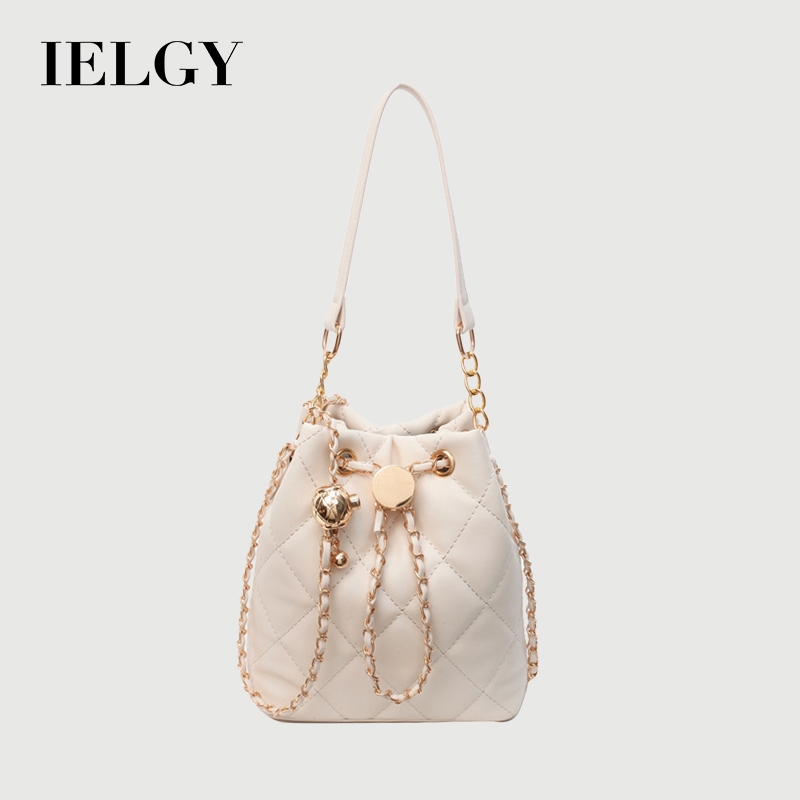 IELGY High-End Simple Casual All-Match Retro อินเทรนด์กระเป๋าสะพายไหล่เดียว