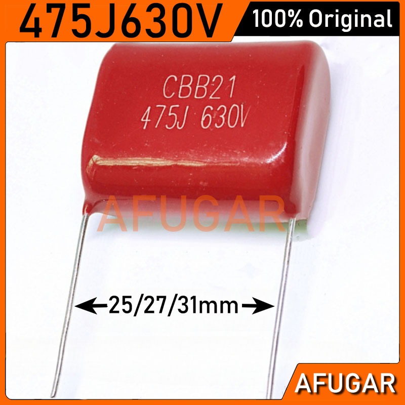2 ชิ้น CBB ตัวเก็บประจุ 475J 630V 475K 4.7uF CBB22 475J630V 475K630V Metallized Polypropylene Film C
