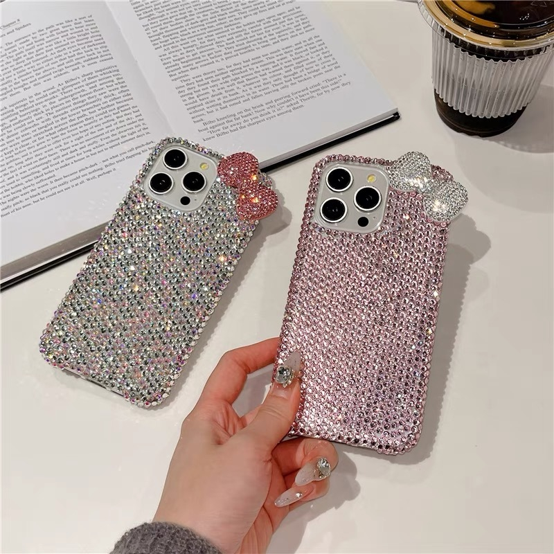 เคสโทรศัพท์ระดับพรีเมียมโบว์แฟลช 3 มิติที่สวยงามสําหรับ Iphone 17 16PROMAX 15 14 13 pro maX เคสโทรศัพท์