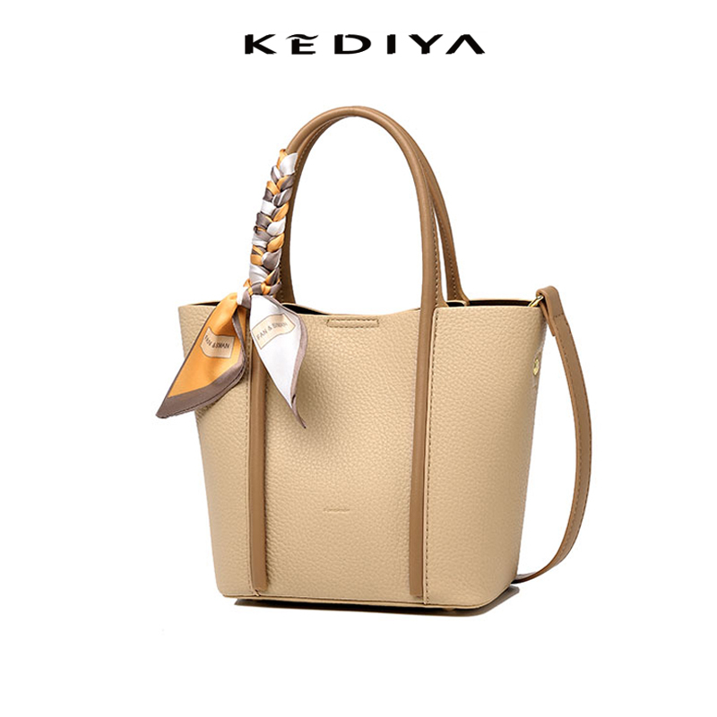 กระเป๋าถือ KEDIYA 2025 แฟชั่นหรูหรา PU CRossbody กระเป๋าขนาดใหญ่ความจุกระเป๋าสะพายสํานักงานสําหรับผู