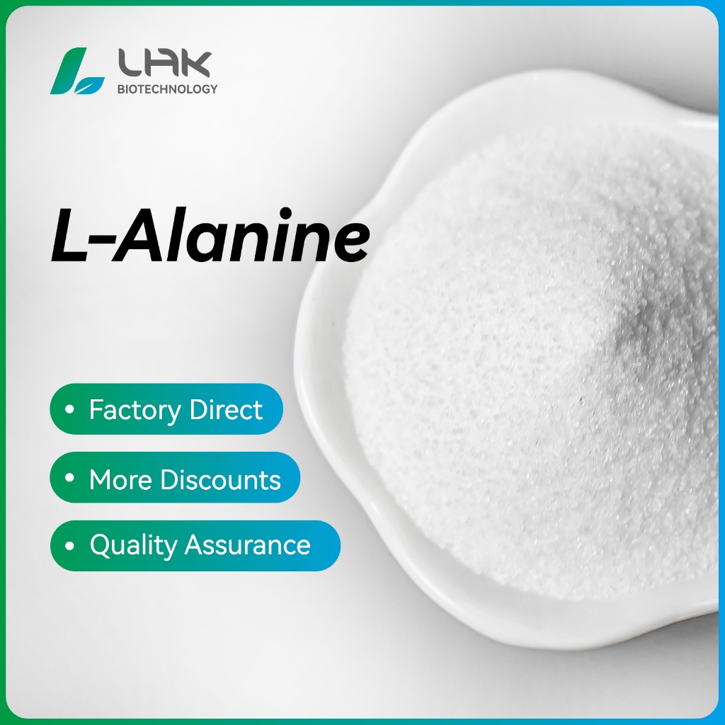 โรงงานขายส่งและขายปลีก Food Grade L-Alanine CAS 56-41-7