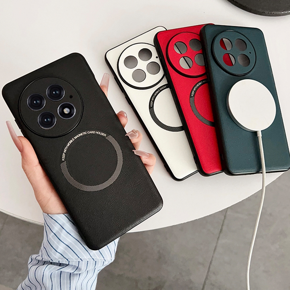 ปลอกหนังสําหรับ OnePlus 13 5G One Plus 13 1+13 CPH2655 CPH2653 PJZ110 เคสโทรศัพท์ผู้ถือแม่เหล็กไร้สา