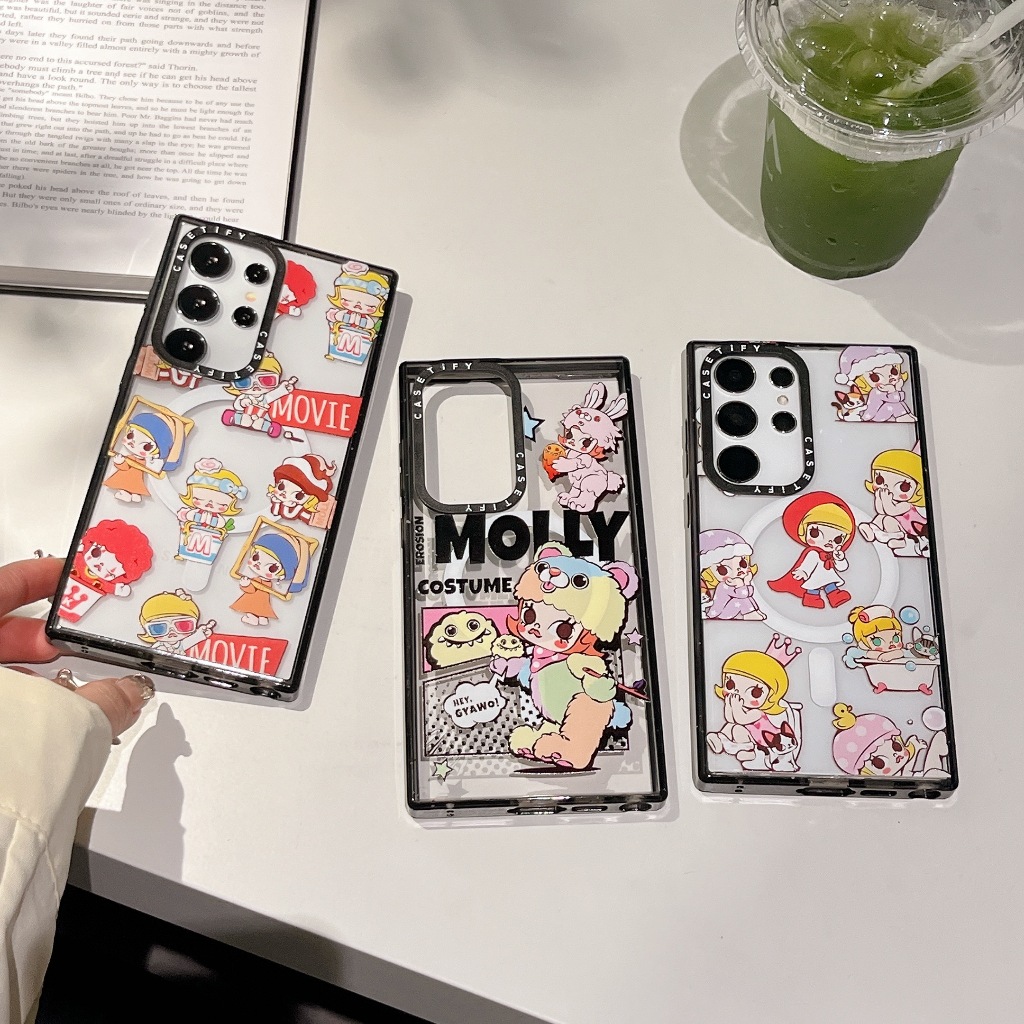 Jasmine CT Samsung อะคริลิคฝาครอบแม่เหล็กสําหรับ Samsung S25/S24/S23/S22Ultra เคสป้องกัน