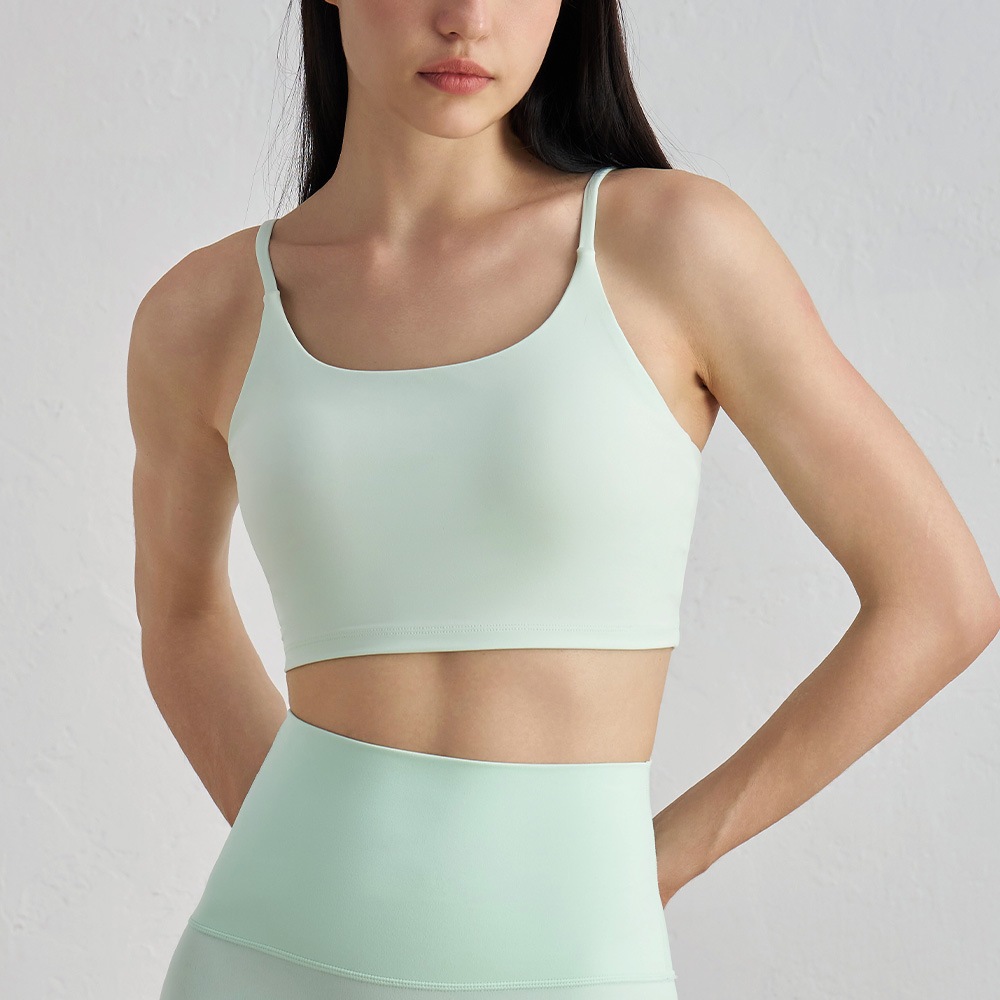 ผู้หญิง Naked Sensation Slimming Elegant Strap Yoga Sports Bra