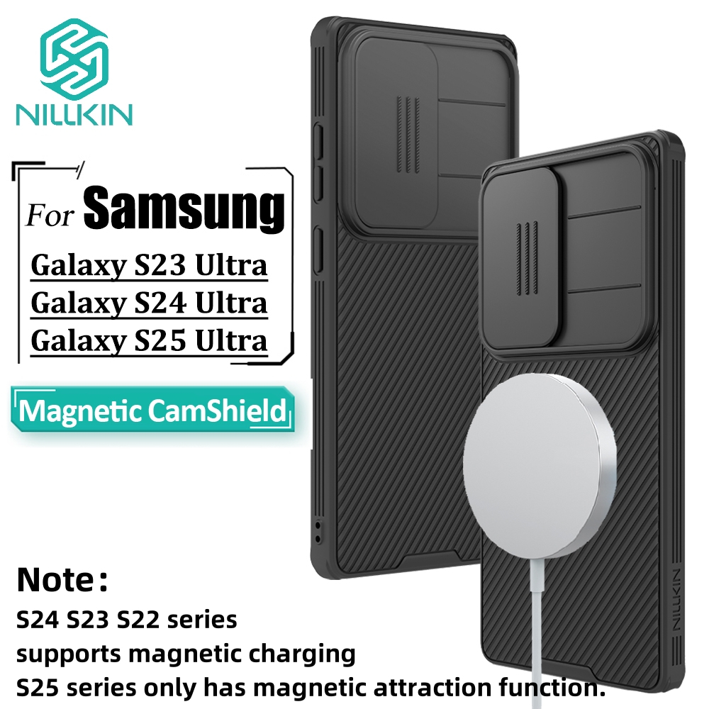 เคสแม่เหล็ก Nillkin Samsung Galaxy S25 Ultra S24 Ultra S23 Ultra Case Camera Slider Protection ฝาหลั