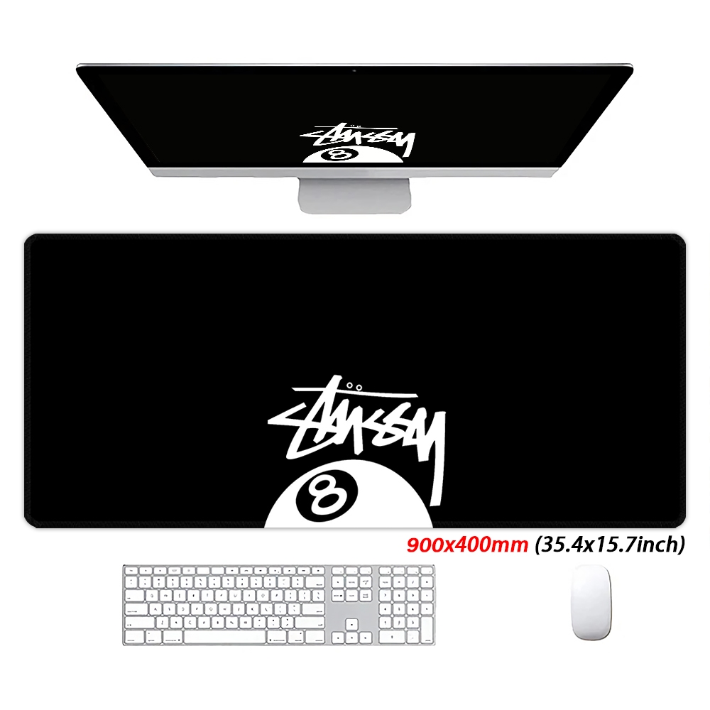 แผ่นรองเมาส์ Stussy 8 Ball Personalized Mousepad แผ่นรองเมาส์ขนาดใหญ่ Gaming Extended Desk Mat ราคา ถูกที่สุด ดีลบีเคเค