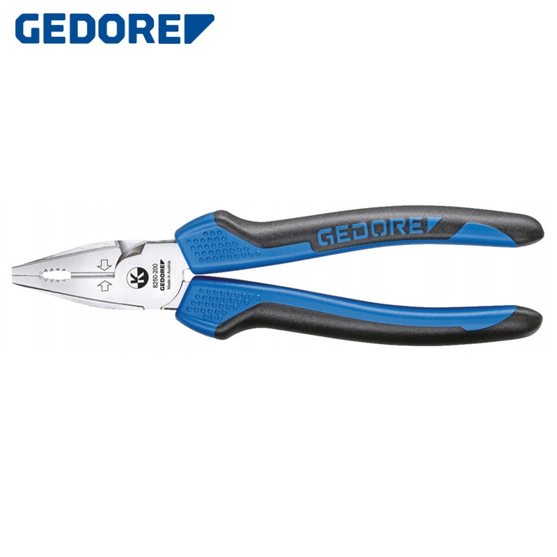 Gedore 8250-200 JC Power Combination คีม 200 มม. Chrome-Plated Strong Plier