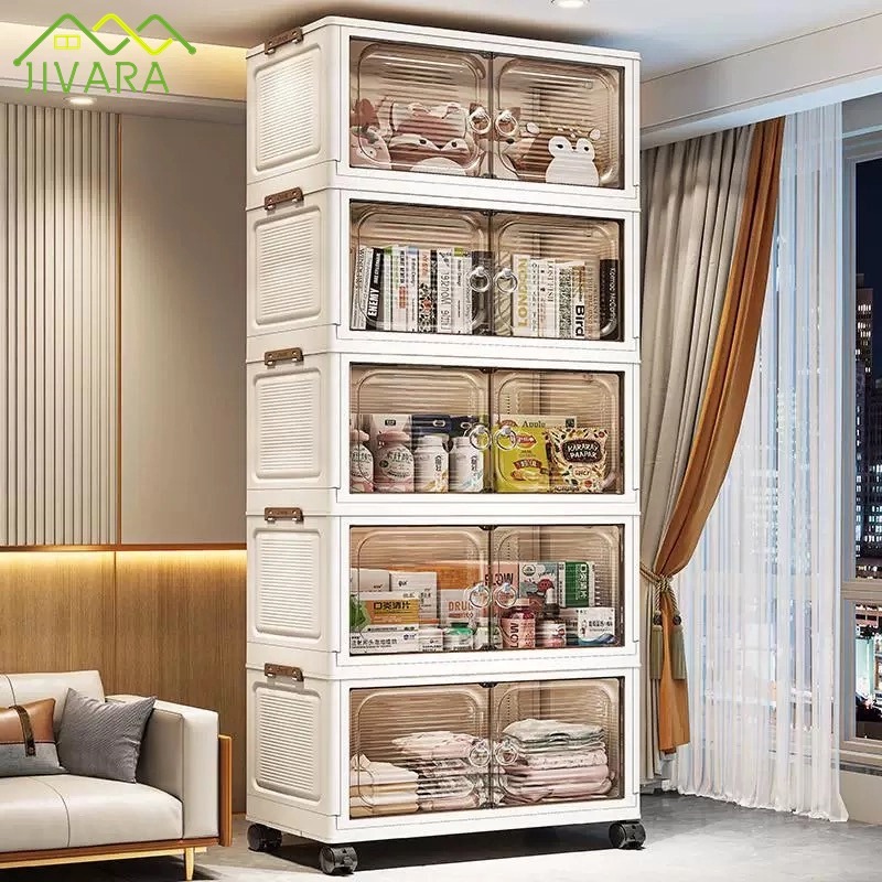 JIVARA Storage Cabinet ลิ้นชักเก็บของ กล่องเก็บของพับได้ เกรดพรีเมี่ยม แข็งแรง ทนทาน พกพาสะดวก เหมาะ
