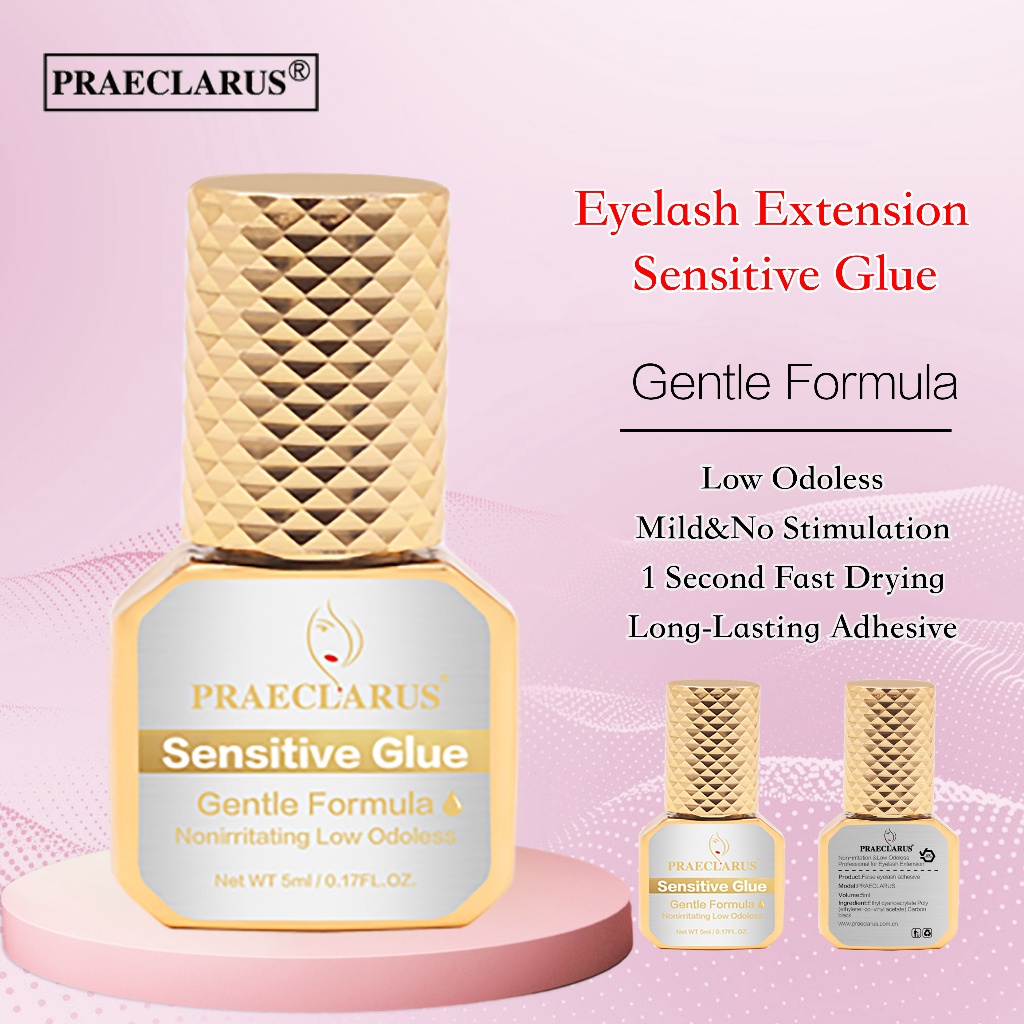 Paeclarus กาวติดขนตาที่ละเอียดอ่อน 1s แห้งเร็ว สูตรอ่อนโยน ไม่ระคายเคืองและกลิ่น Long Retention Anti-Sensitive Strong กาว Lash กาว