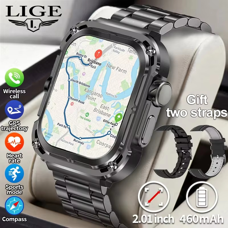 LIGE Z85 MAX สมาร์ทวอท์ช Original Bluetooth Call Fitness Tracker Smartwatch กีฬากลางแจ้ง IP68 กันน้ํ