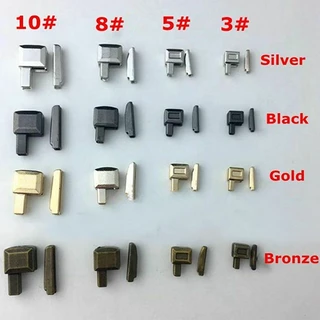 5 ชุดซิปด้านล่าง Stoppers เครื่องมือเย็บผ้าโลหะเปิด End ซ่อมซิป DIY ซิปสลัก Slider กระเป๋าอุปกรณ์เสริม
