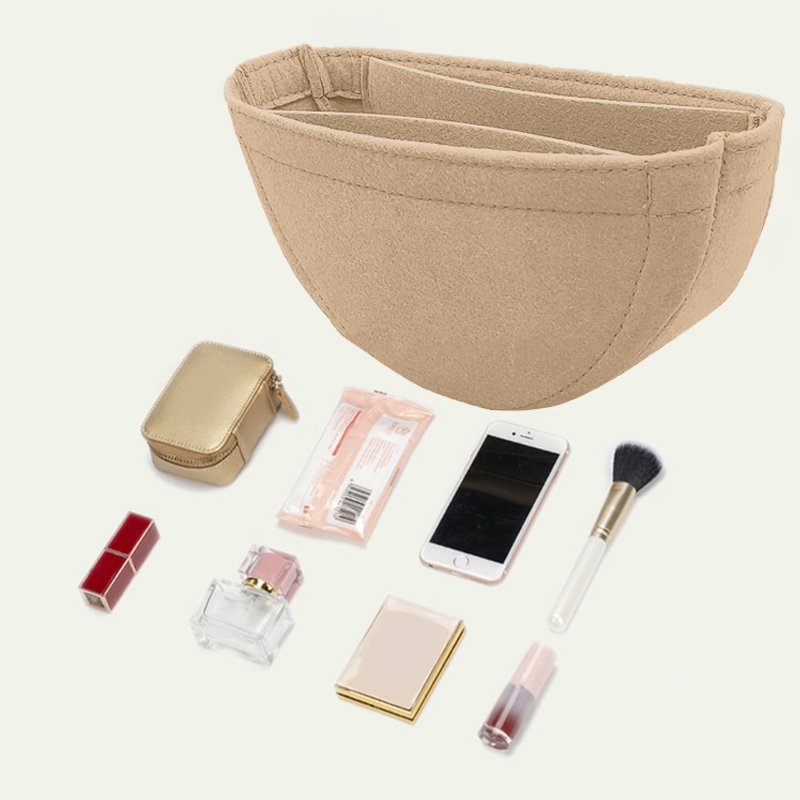 BNGIN Premium Felt Insert Bag for Mini/M/L Shoulder Bags - Shape Enhancer & Organizer Tray | เหมาะกับกระเป๋าใต้วงแขน SOFT Mini ML Poing Cloud  | อุปกรณ์เสริมซับทนทาน - รูปที่ 3